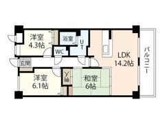 ダイアパレスウエストシティ四季の杜（910）の間取り画像