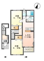 エルフ・ソレイユⅠの間取り画像