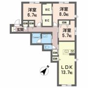 シャーメゾン北島の間取り画像
