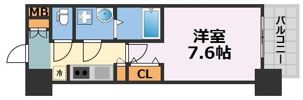 レジュールアッシュ心斎橋ヴィータの間取り画像