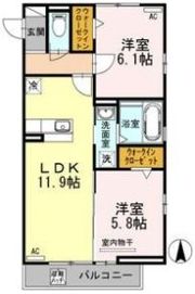 カーサ日向が丘 A棟の間取り画像