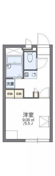 レオパレスハイブリッジの間取り画像