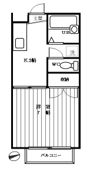 ホワイトハイツ渡辺の間取り画像