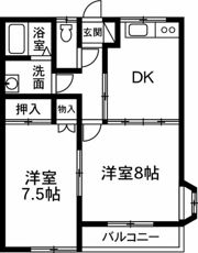 五番街Aの間取り画像