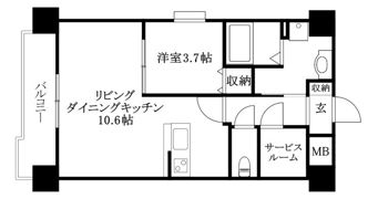 モンテルーチェ千舟町の間取り画像