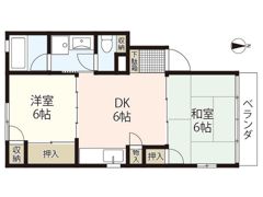 セシカ皆実の間取り画像