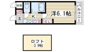 エステムコート神戸県庁前Ⅲフィエルテの間取り画像