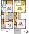 植田山3丁目戸建貸家の間取り画像
