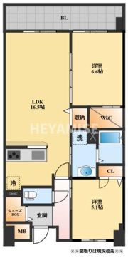 エスポワール長野の間取り画像