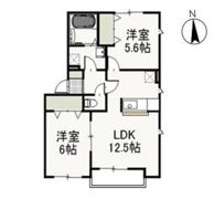 ピア京山 Aの間取り画像