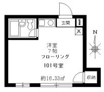 プチパレス恵比寿の間取り画像