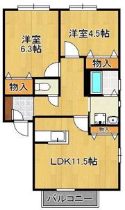 フェリーチェ学研台IIBの間取り画像