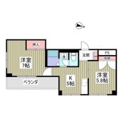 三ツ和マンションの間取り画像