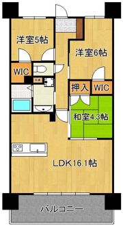 グランドパレス大手町公園 303号室の間取り画像