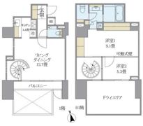 アパートメンツタワー麻布十番の間取り画像