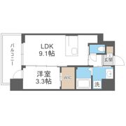 S-RESIDENCE難波西alterの間取り画像