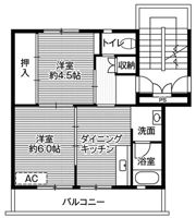 ビレッジハウス飯塚1号棟の間取り画像