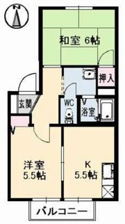 フレンド宮田 B棟の間取り画像