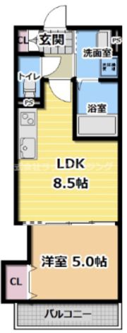 ピレーネ諸口の間取り画像