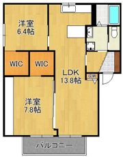 ディアスタウンAの間取り画像