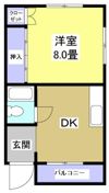 サンハイツⅡ（1DK）の間取り画像