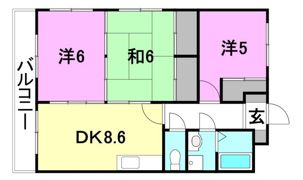 フォートレスハイツ白石の間取り画像
