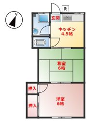 中須アパート3号の間取り画像