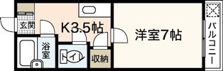 パルコープ五日市の間取り画像
