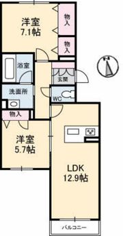 シャーメゾンサンフォレスト B棟の間取り画像