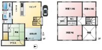 木造りの家 1号棟の間取り画像