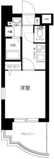 グリフィン横浜・馬車道駅前の間取り画像