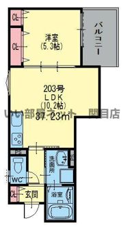 クリエオーレ荒本Ⅲの間取り画像