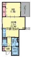 クリエオーレ荒本Ⅲの間取り画像