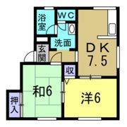 ゴールドハイツD棟の間取り画像