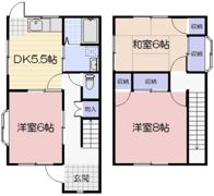芳泉2丁目メゾネットの間取り画像