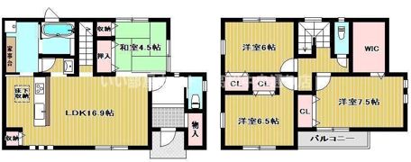 郡家窪田戸建の間取り画像