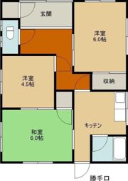 喜多川387-9 貸家の間取り画像