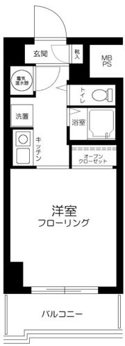 エヴェナール二子新地の間取り画像