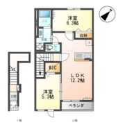 カーサ エドウインの間取り画像