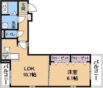 ウエスト コミタリアⅡの間取り画像