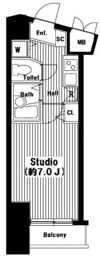 グランド・ガーラ渋谷の間取り画像