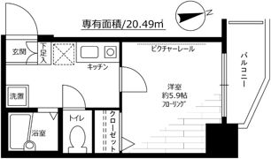 クレアシオン早稲田の間取り画像