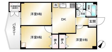 武蔵野中町マンションの間取り画像
