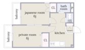 KITANO APARTMENT経堂の間取り画像