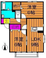クスの木 Bの間取り画像