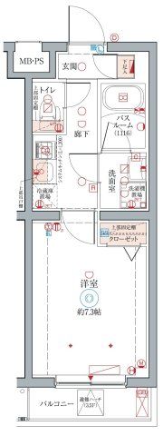 クレヴィスタ柴又の間取り画像