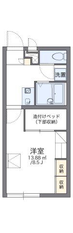 レオパレスハナミズキ仁戸名の間取り画像