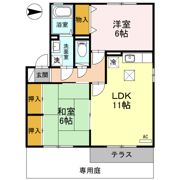 ウェストグリーン Aの間取り画像