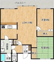 ロワールマンション大江802号の間取り画像