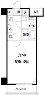 Log都庁前の間取り画像